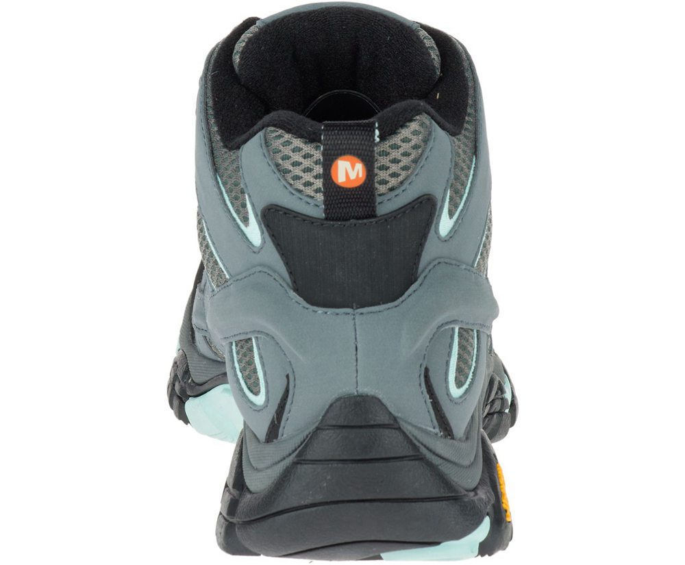 Botas Senhora - Merrell Moab 2 Mid Gore -Tex® Wide Width - Cinzentas - QAB312564